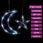 vidaXL Lumini lună și stele, 345 LED-uri, alb rece, cu telecomandă vidaXL Lumini lună și stele, 345 LED-uri, alb rece, cu telecomandă