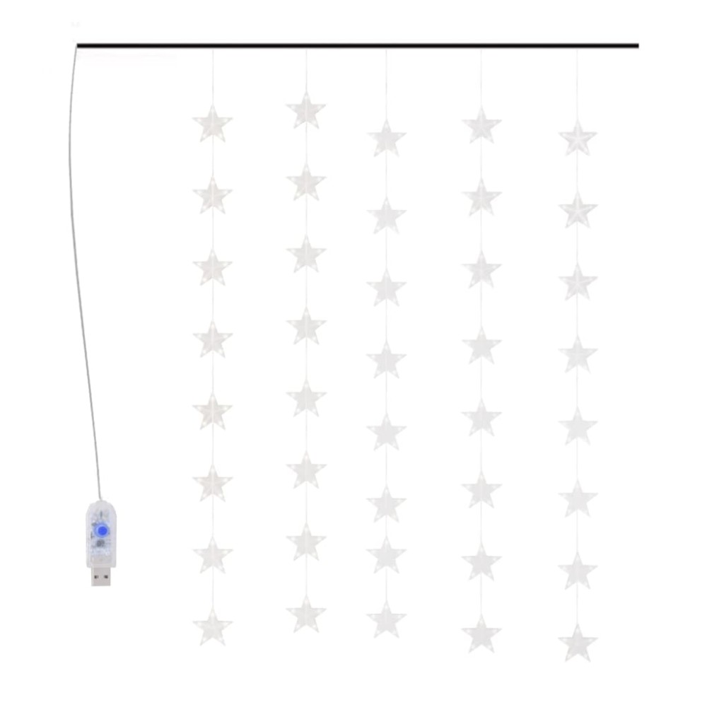 vidaXL Instalație lumini tip perdea stele 200 LED albastru 8 funcții
