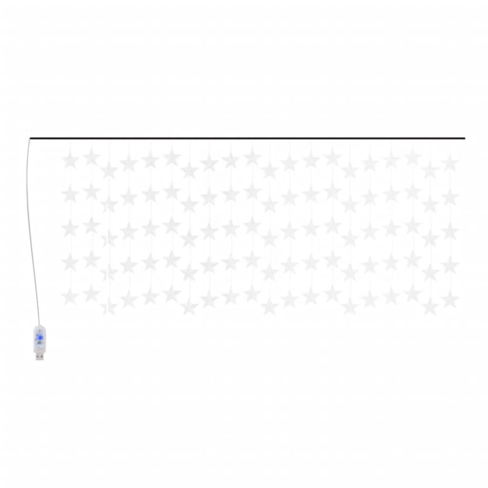 vidaXL Instalație lumini tip perdea stele 500 LED alb rece 8 funcții