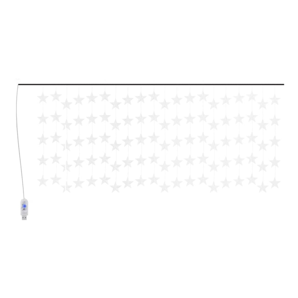 vidaXL Instalație lumini tip perdea stele 500 LED albastru 8 funcții