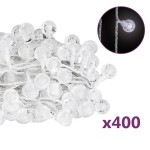 vidalXL Ghirlandă luminoasă, 400 LED-uri, alb rece, 8 funcții, 40 m vidalXL Ghirlandă luminoasă, 400 LED-uri, alb rece, 8 funcții, 40 m