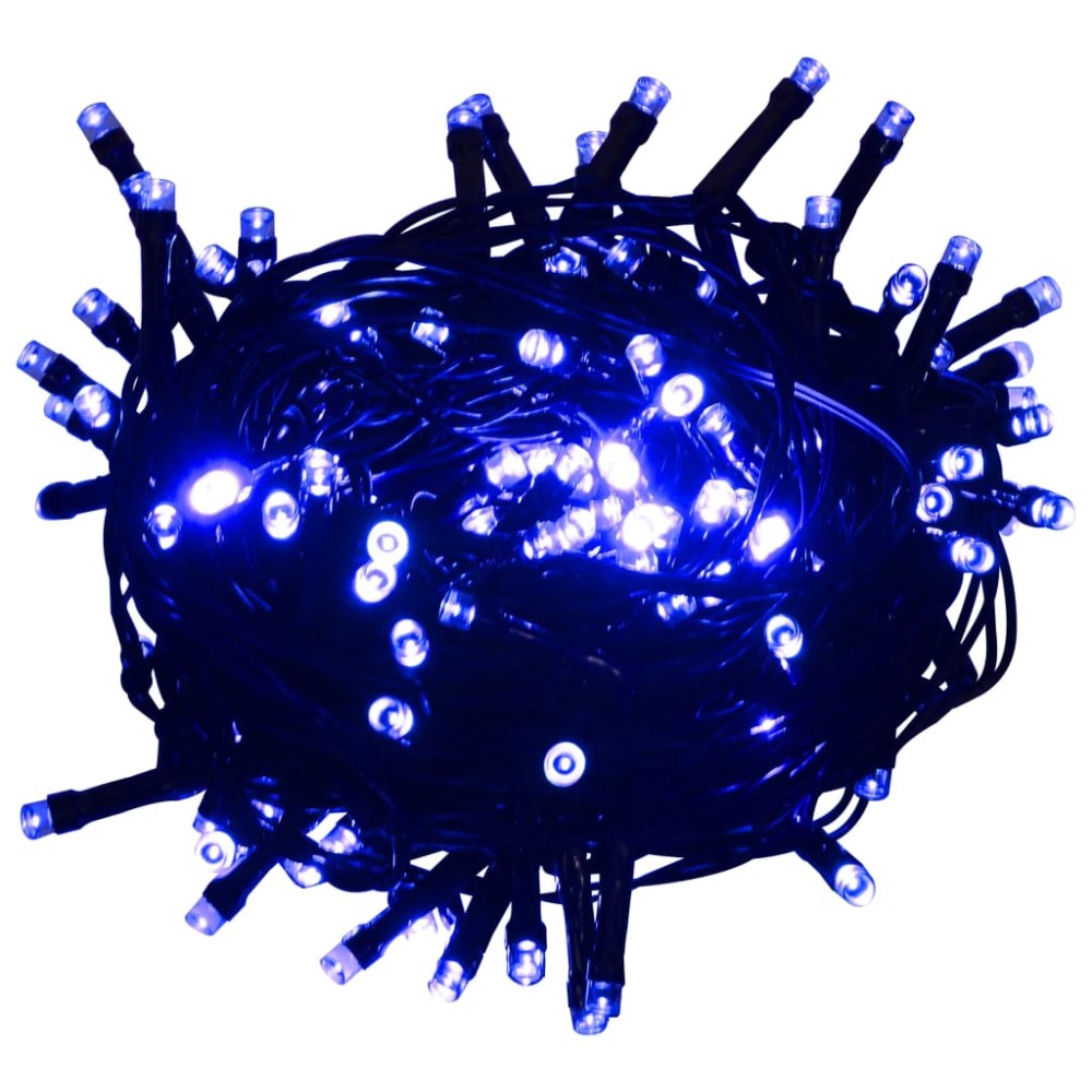 vidaXL Instalație de lumini cu 400 LED-uri, albastru, 40 m, 8 efecte