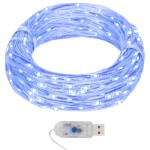 vidalXL Instalație luminoasă 400 micro LED-uri albastru 8 funcții 40 m vidalXL Instalație luminoasă 400 micro LED-uri albastru 8 funcții 40 m
