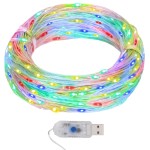 vidalXL Instalație luminoasă 400 micro LED multicolor 8 funcții 40 m vidalXL Instalație luminoasă 400 micro LED multicolor 8 funcții 40 m