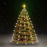 vidaXL Instalație brad de Crăciun cu 180 LED-uri alb rece 180 cm vidaXL Instalație brad de Crăciun cu 180 LED-uri alb rece 180 cm