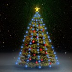 vidaXL Instalație brad de Crăciun cu 210 LED-uri albastru 210 cm vidaXL Instalație brad de Crăciun cu 210 LED-uri albastru 210 cm
