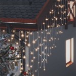 vidaXL Lumini de perdea tip gheață 400 LED-uri alb cald 10 m 8 funcții vidaXL Lumini de perdea tip gheață 400 LED-uri alb cald 10 m 8 funcții