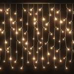 vidaXL Lumini de perdea tip gheață 400 LED-uri alb cald 10 m 8 funcții vidaXL Lumini de perdea tip gheață 400 LED-uri alb cald 10 m 8 funcții