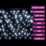 vidaXL Lumini de perdea tip gheață 400 LED-uri alb rece 8 funcții 10 m vidaXL Lumini de perdea tip gheață 400 LED-uri alb rece 8 funcții 10 m