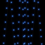 vidaXL Instalație de lumini solare, 2 buc.x200 LED albastru int/ext
