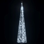 vidaXL Con de lumină cu LED decorativ, alb rece, 90 cm, acrilic vidaXL Con de lumină cu LED decorativ, alb rece, 90 cm, acrilic