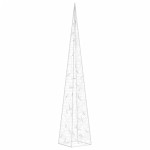 vidaXL Con de lumină cu LED decorativ, albastru, 90 cm, acril vidaXL Con de lumină cu LED decorativ, albastru, 90 cm, acril