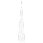 vidaXL Con de lumină cu LED decorativ, albastru, 90 cm, acril vidaXL Con de lumină cu LED decorativ, albastru, 90 cm, acril