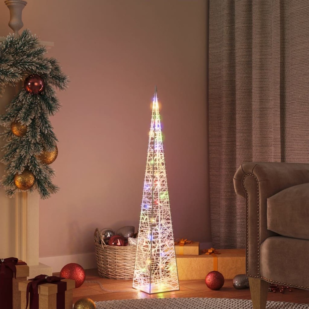 vidaXL Con de lumină cu LED decorativ multicolor, 90 cm, acril