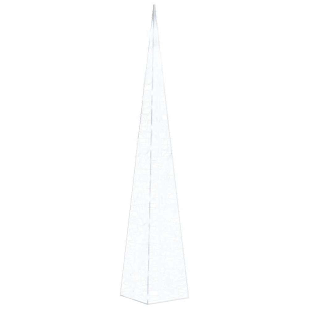 vidaXL Con de lumină cu LED decorativ, alb rece, 120 cm, acril