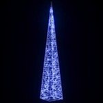 vidaXL Con de lumină cu LED decorativ, albastru, 120 cm, acril vidaXL Con de lumină cu LED decorativ, albastru, 120 cm, acril