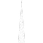 vidaXL Con de lumină cu LED decorativ, albastru, 120 cm, acril vidaXL Con de lumină cu LED decorativ, albastru, 120 cm, acril