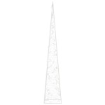 vidaXL Con de lumină cu LED decorativ multicolor 120 cm, acril vidaXL Con de lumină cu LED decorativ multicolor 120 cm, acril