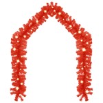 vidaXL Ghirlandă de Crăciun cu lumini LED, roșu, 10 m