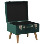 vidaXL Taburet de depozitare, verde, 40 cm, catifea vidaXL Taburet de depozitare, verde, 40 cm, catifea