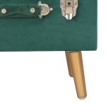 vidaXL Taburet de depozitare, verde, 40 cm, catifea vidaXL Taburet de depozitare, verde, 40 cm, catifea