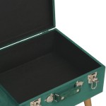 vidaXL Taburete de depozitare, 3 buc., verde, catifea