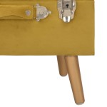 vidaXL Taburete de depozitare, 3 buc., galben muștar, catifea vidaXL Taburete de depozitare, 3 buc., galben muștar, catifea