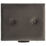vidaXL Taburete de depozitare, 3 buc., gri, catifea vidaXL Taburete de depozitare, 3 buc., gri, catifea
