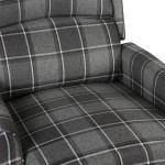 vidaXL Fotoliu de masaj rabatabil, gri, material textil vidaXL Fotoliu de masaj rabatabil, gri, material textil