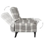 vidaXL Fotoliu rabatabil, gri, material textil