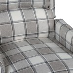 vidaXL Fotoliu rabatabil, gri, material textil