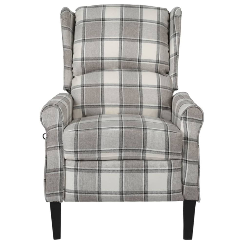 vidaXL Fotoliu de masaj rabatabil, gri, material textil