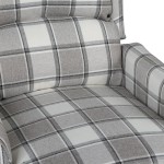 vidaXL Fotoliu de masaj rabatabil, gri, material textil vidaXL Fotoliu de masaj rabatabil, gri, material textil