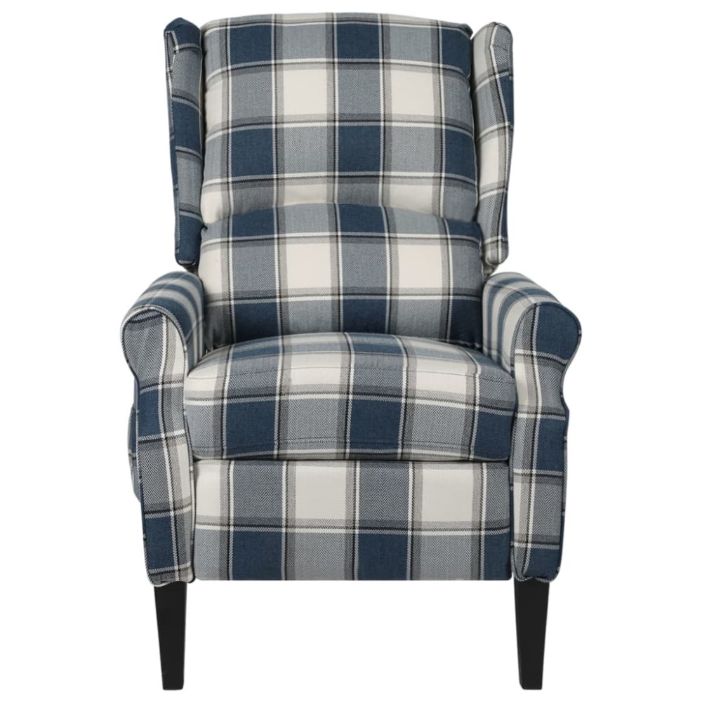 vidaXL Fotoliu de masaj rabatabil, albastru, material textil