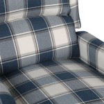 vidaXL Fotoliu de masaj rabatabil, albastru, material textil