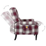 vidaXL Fotoliu de masaj rabatabil, roșu, material textil