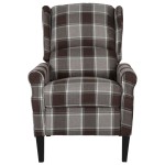 vidaXL Fotoliu de masaj rabatabil, maro, material textil