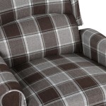 vidaXL Fotoliu de masaj rabatabil, maro, material textil