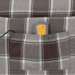 vidaXL Fotoliu de masaj rabatabil, maro, material textil