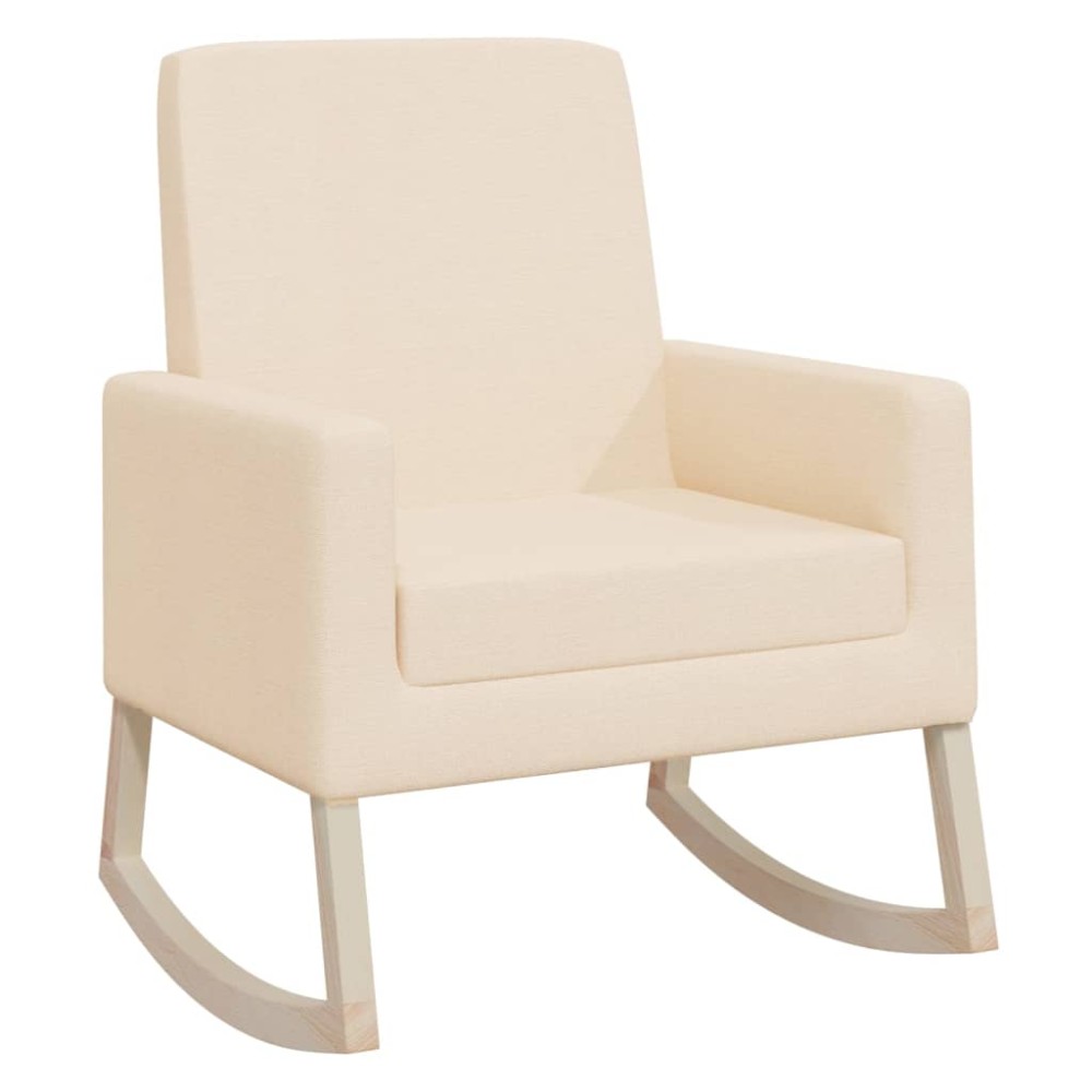 vidaXL Scaun balansoar, crem, material textil
