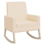 vidaXL Scaun balansoar, crem, material textil vidaXL Scaun balansoar, crem, material textil