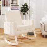 vidaXL Scaun balansoar, crem, material textil vidaXL Scaun balansoar, crem, material textil