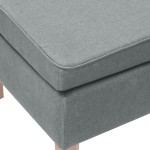 vidaXL Scaun cu picioare din lemn, gri deschis, material textil vidaXL Scaun cu picioare din lemn, gri deschis, material textil