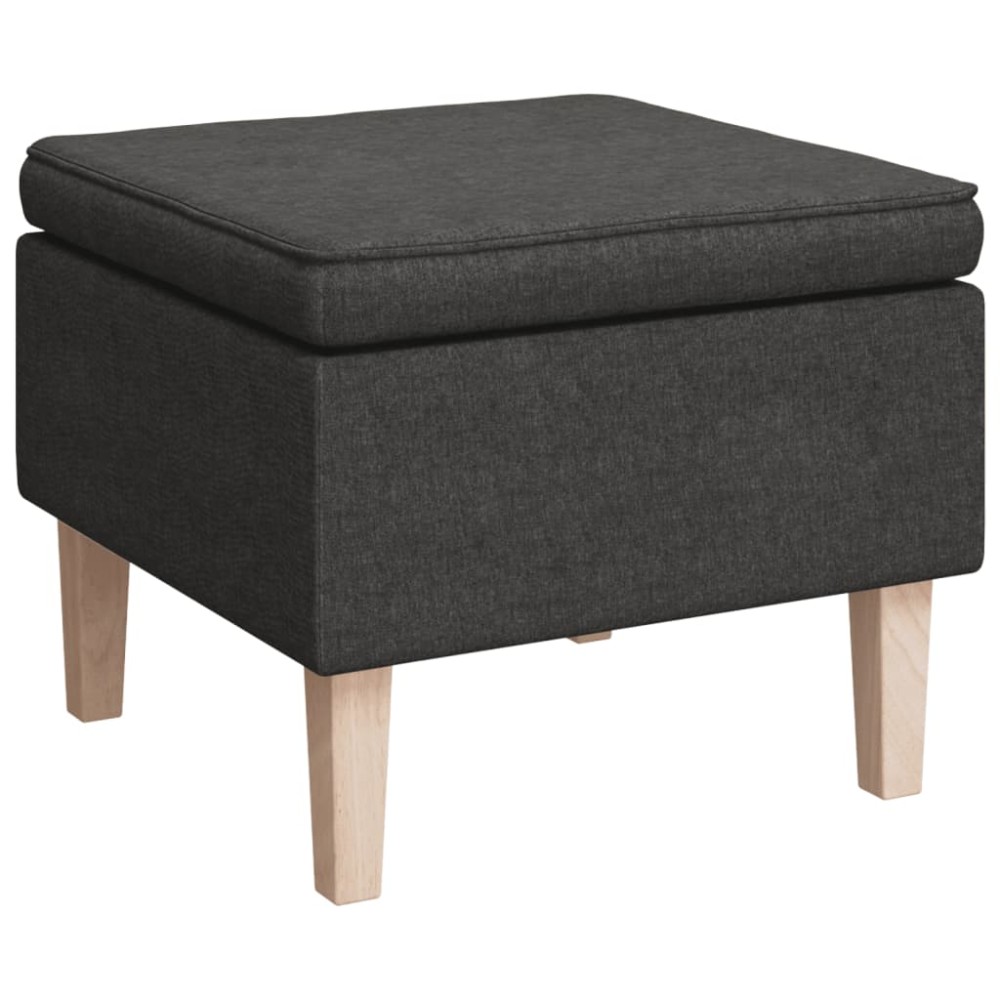 vidaXL Scaun cu picioare din lemn, gri închis, material textil