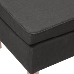 vidaXL Scaun cu picioare din lemn, gri închis, material textil vidaXL Scaun cu picioare din lemn, gri închis, material textil