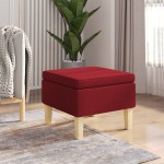 vidaXL Scaun cu picioare din lemn, roșu vin, material textil vidaXL Scaun cu picioare din lemn, roșu vin, material textil