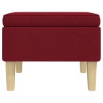 vidaXL Scaun cu picioare din lemn, roșu vin, material textil vidaXL Scaun cu picioare din lemn, roșu vin, material textil