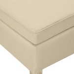 vidaXL Scaun cu picioare din lemn, crem, material textil vidaXL Scaun cu picioare din lemn, crem, material textil