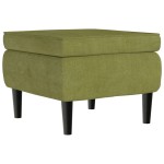 vidaXL Scaun cu picioare din lemn, verde deschis, catifea vidaXL Scaun cu picioare din lemn, verde deschis, catifea