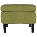vidaXL Scaun cu picioare din lemn, verde deschis, catifea vidaXL Scaun cu picioare din lemn, verde deschis, catifea